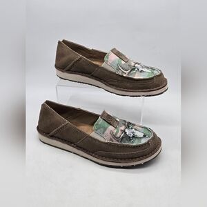 ARIAT Cruiser Womens Shoes Slip On Western Doe Camo Skull Size 9B Style 10042531